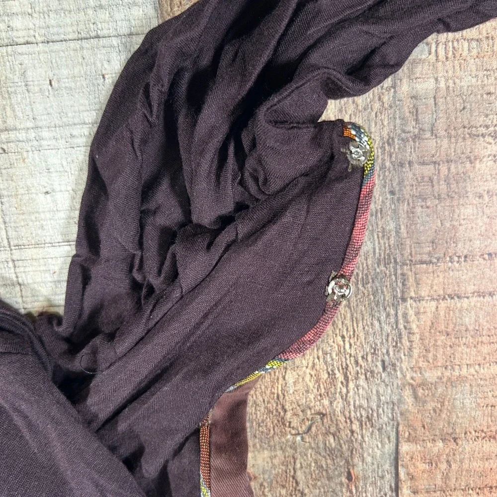 Conscious Convergence Vest Tribe Hood Small Patchwork Festival Boho Pixie Scarf